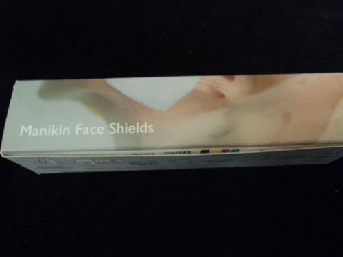 New laerdal resusci box of 36 disposable cpr  manikin face shields 15120103 for sale
