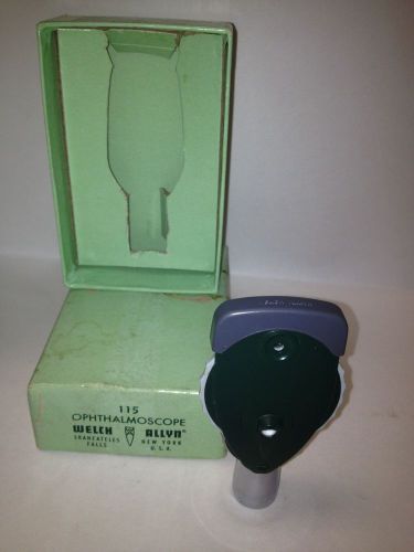 Welch Allyn Ophthalmoscope 115 (11500) Vintage &#039;scope, New orig box &amp; booklet