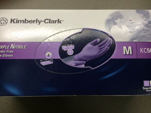 Kimberly Clark Purple Nitrile Powder Free Gloves 100/Box Medium