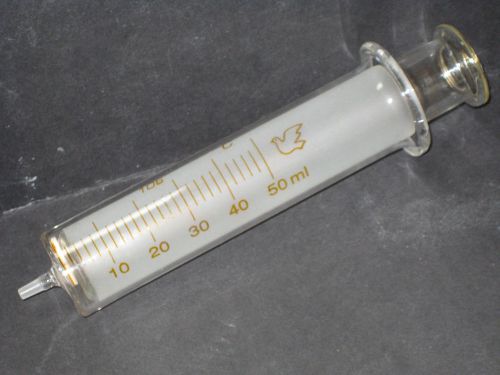 50ml Ground Glass Syringe Gas Syringe Ink Solvent Brand New
