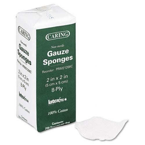 Medline Non-sterile Cotton Gauze Sponges - 8 Ply - 2&#034; X 2&#034; - (prm21208c)