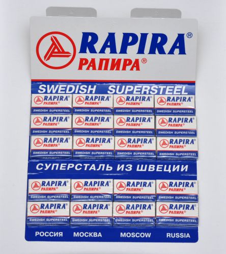100 RAPIRA SWEDISH SUPERSTEEL DOUBLE EDGE CLASSIC SAFETY RAZOR  BLADES