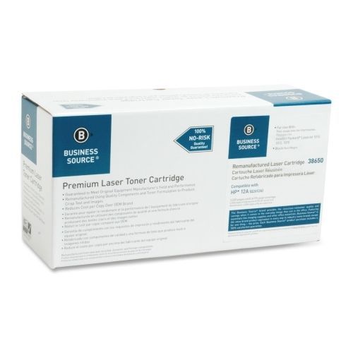 Business source remanufactured hp 12a toner cartridge - blk - laser  - bsn38650 for sale
