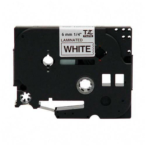 Black on White 0.25 Inch P-Touch TZ Tape