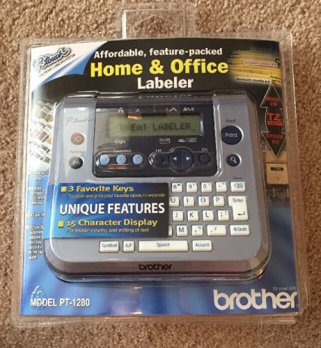 Brother P-Touch Electronic Labeling System Thermal Printer POS w/Adapter PT-1280