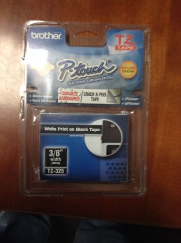 New genuine brother p-touch tz-325 3/8&#034; labeling tape free shipping for sale