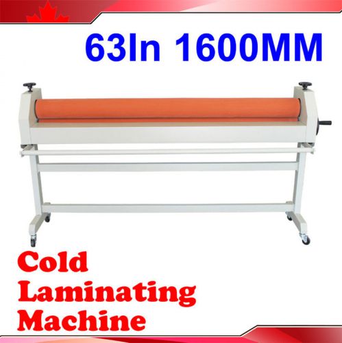 63&#034; 1600MM Stand Large Manual Cold Roll Laminating Machine Laminator wood box