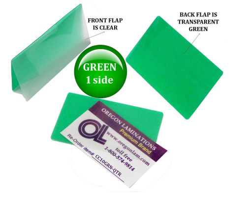 Green/Clear Credit Card Laminating Pouches 2-1/8 x 3-3/8 Qty 25 by LAM-IT-ALL