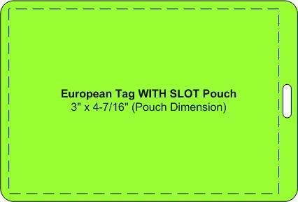 European Large Luggage tag laminating pouch 3&#034; x 4-7/16&#034; 7 MIL school supplies