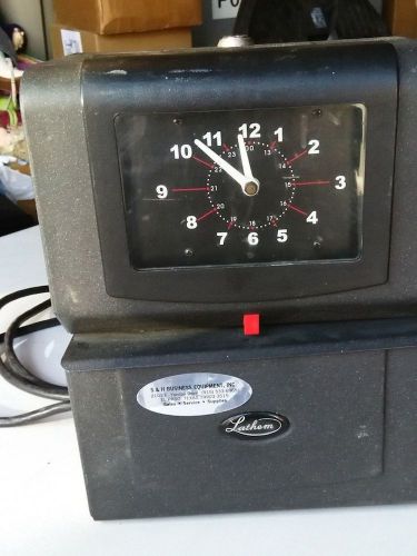 Lathem time 4001 automatic model heavy-duty time recorder clock (no key) for sale