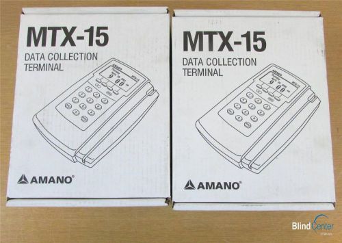 Lot of (2) - AMANO - MTX-15 Data Collection Terminal - Free Shipping