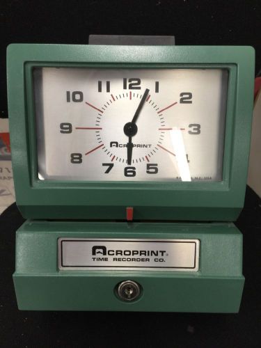 NEW ACROPRINT 125 125NR4 EMPLOYEE TIME CLOCK PUNCH STAMP RECORDER