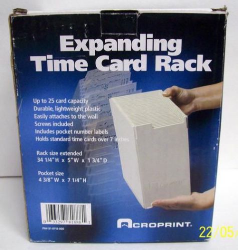 Acroprint 81-0118-000 expanding time card rack new for sale
