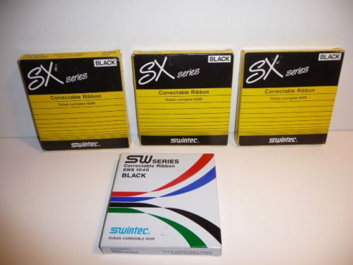 Lot of 3 swintec black correctable ribbon 2 sx series &amp; 1 sw series 1040 for sale