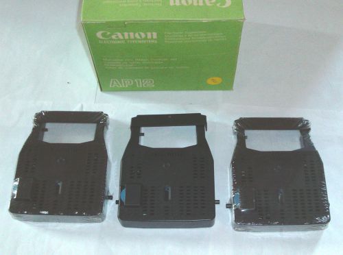 CANON AP12 TYPEWRITER RIBBON CASSETTES - BOX OF 3 NEW with BLUE DIAL