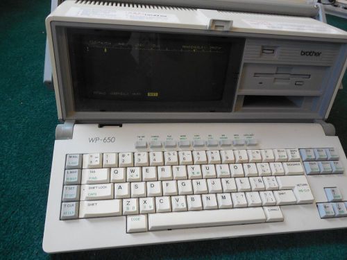 VINTAGE BROTHER WORD PROCESSOR WP-650 TESTED AND WORKS FREE SHIPPING