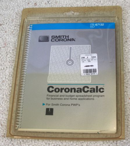 Coronacalc smith corona s 67132 financial budget spreadsheet program for pwps for sale