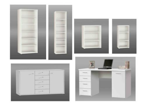 White tempra bookcase office furniture sideboard for sale