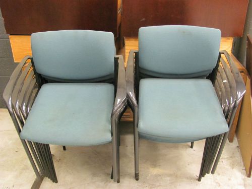 14 OFFICE / WAITING ROOM CHAIRS BLUE AND BLACK