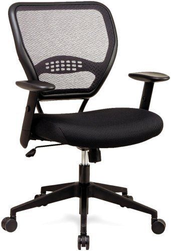 Comfortable air grid leather mid-back swivel chair black office furniture new for sale