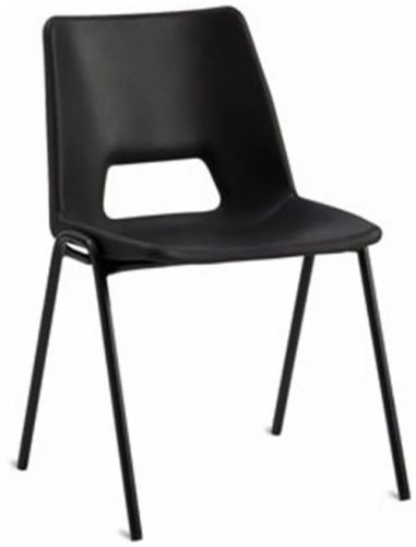 NEW Conference Stacking Chair Plastic Black - Minimum buy of 50!