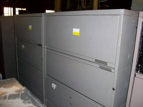 Five (5) drawer lateral filing cabinets - various mfg for sale