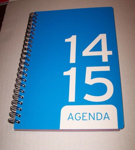 2014/2015 Student WEEKLY Agenda BLUE Academic year calendar 5x8&#034; planner school