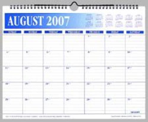Payne Publishers 17-Month 11&#039;&#039; x 14&#039;&#039; Clear Wall Calendar