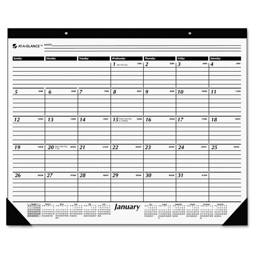 2 pk AT-A-GLANCE 2015 Monthly Desk Pad Calendar 22&#034; x 17&#039;&#039; Recycled