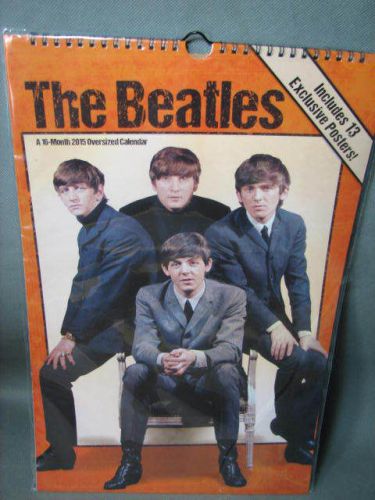 New &amp; Sealed - The Beatles 2015 Oversized 16-Month Wall Calendar