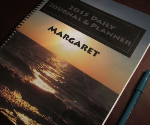 MARGARET Personalized 2015 Journal &amp; Planner - Spiral, Spacious 8.5&#034; x 11&#034;