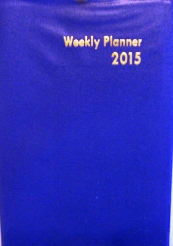 BLUE POCKET 2015 WEEKLY PLANNER APPOINTMENTS   5&#034; X 7&#034;  FREE SHIPPING!!!