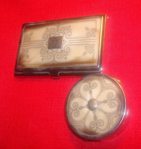 BRIGHTON Business Card case &amp; Matching Pill Box - Hard to Find style