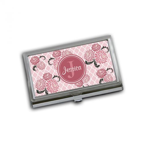 Flowered Card Holder - Gift for her  card keeper,Customized boss gift - 001