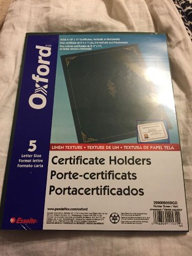 Oxford certificate holders green 25 total for sale