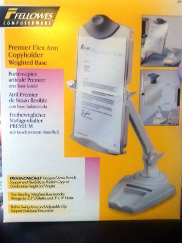 Fellowes 21125 flex arm weighted base copy holder for sale