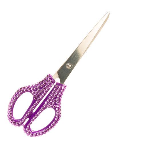 Women&#039;s purple crystal utility scissors - crystalized &amp; sharp cutting scissors! for sale