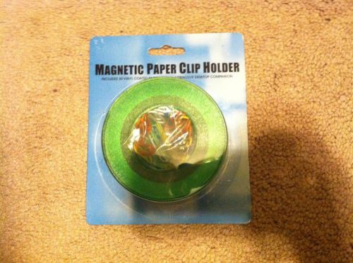 Magnetic paper clip holder with 30 colored paperclips