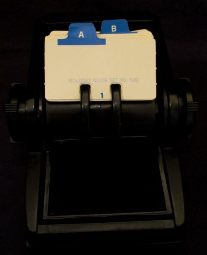 Vintage Zephyr American Rolodex Card File Black Plastic Office Equipment