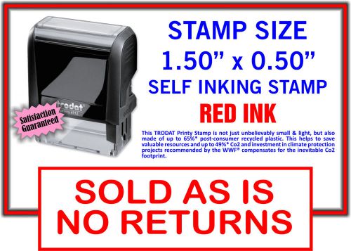 &#034;SOLD AS IT&#034; Self Inking Rubber Stamp in Red Trodat 9411 Stamper