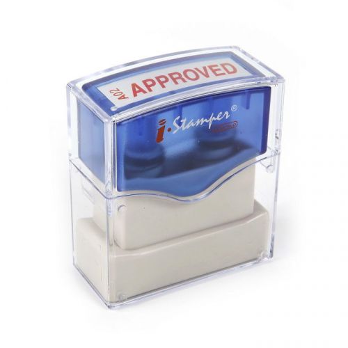 New pre-inked stamper &#034;approved&#034; i-stamper a02 - red for office /stemp rubber for sale