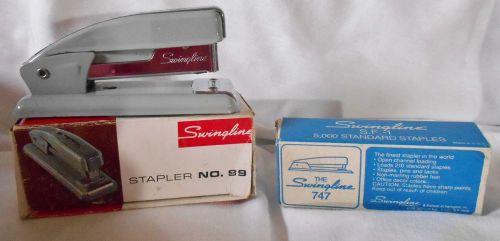 Vintage swingline stapler no. 99 w/box &amp; 5000 new staples for sale