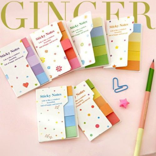 New Rainbow Mini Sticker Post It Bookmark Marker Flags Index Tab Sticky Notes