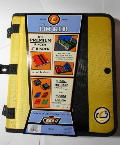 Case-It THE PREMIUM RINGER 1&#034; BINDER for ADD+ONs- Model Pre02- Yellow- New!