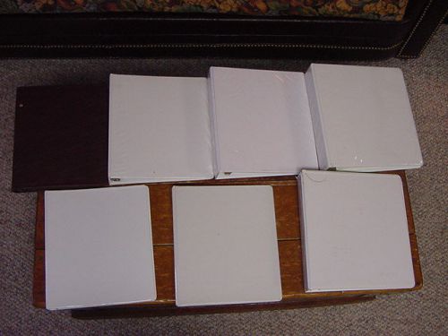 Lot of 7 universal 3 ring vinyl binders notebooks for sale