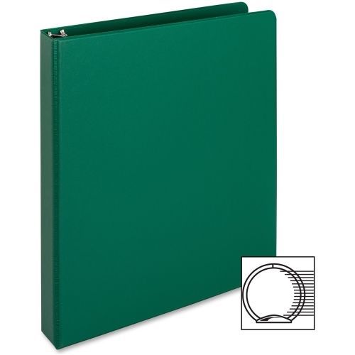 Business source ring binder - letter - 1&#034; - vinyl - green - 1 each - bsn28556 for sale