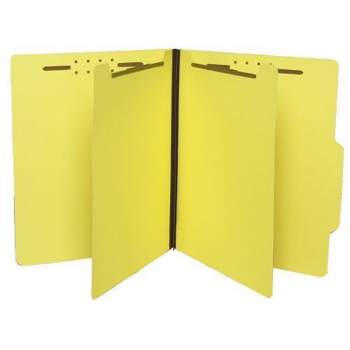 Classification folders: letter, qty: 10,  box of 10, 6 section, 15pt pressboard for sale