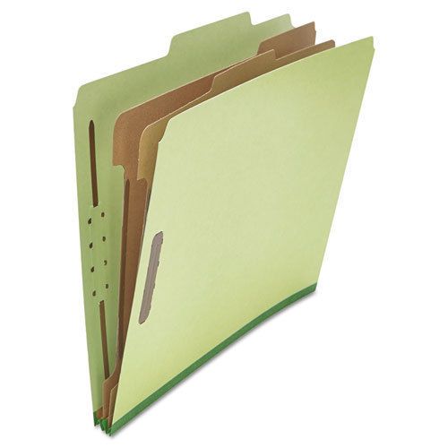Pressboard classification folder, letter, six-section, green, 10/box for sale