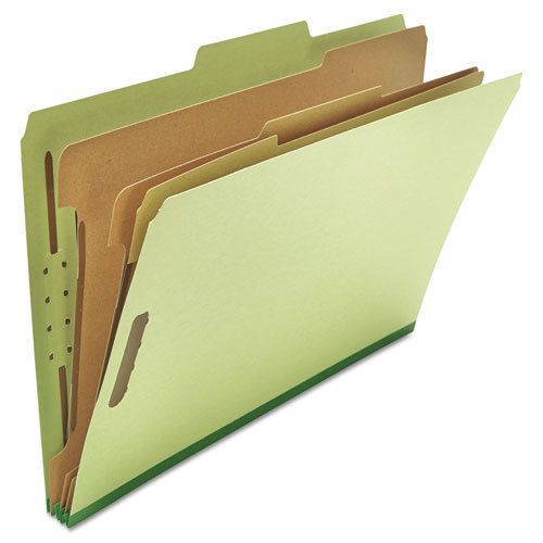 Pressboard classification folder, legal, eight-section, green, 10/box for sale
