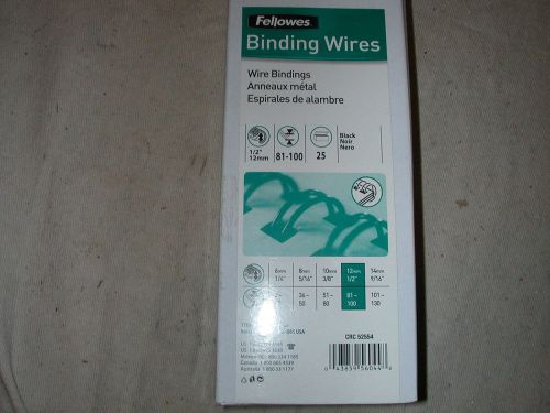 (25) 1/2&#034; Fellowes Wire Bindings CRC 52554  CRC52554